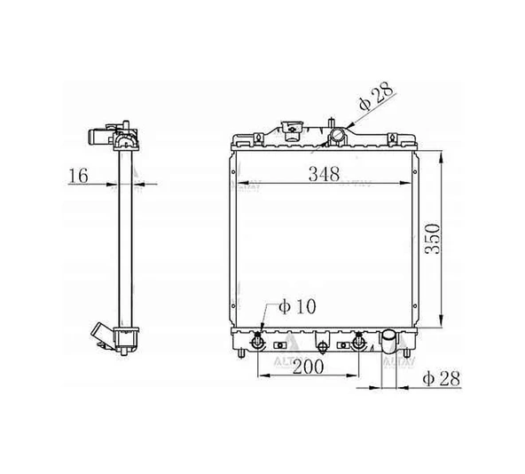 Radyatör Su Cıvıc 92-00 26mm A-t / Hrv 99-15 Brazıng ürün görseli 1
