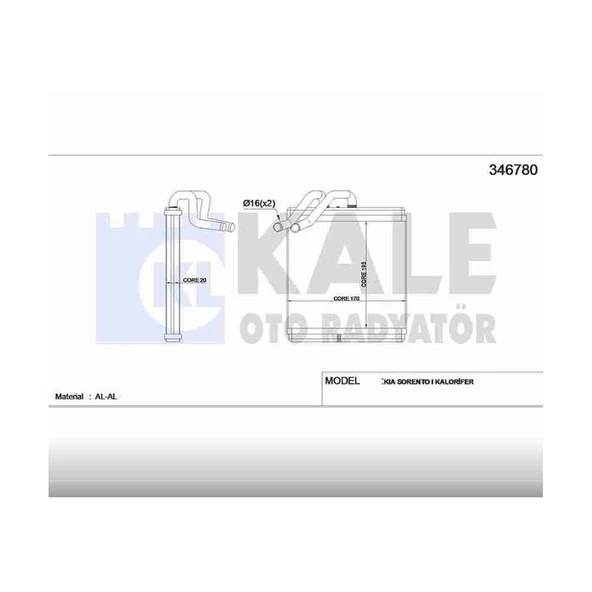 RADYATÖR KALORİFER SORENTO 03-06 BRAZING ürün görseli 1