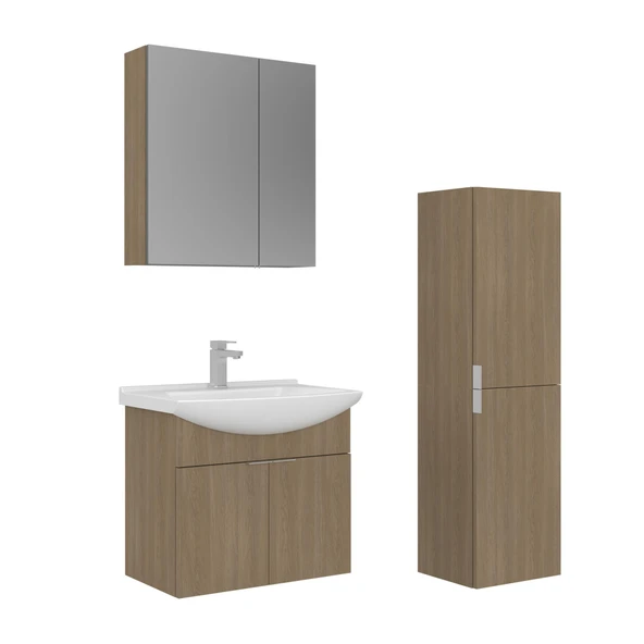 Orka Purus 65 cm Budva Ayna Dolaplı Banyo Dolabı Takım ve Boy Dolabı (Asma) ürün görseli 1