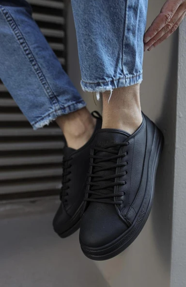 Knack Sneakers Ayakkabı 010 Siyah (Siyah Taban) ürün görseli 1