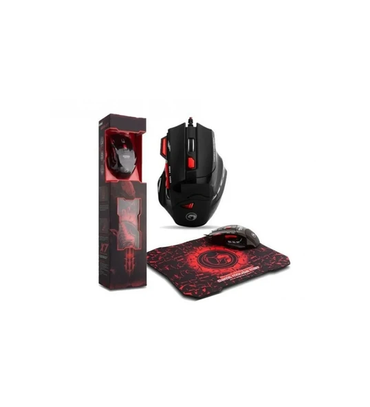 rol Profesyonel Işıklı Gamer Oyuncu Mouse + Mousepad Kaymaz Hassasiyet Kontrollü Gaming PrO ürün görseli 1