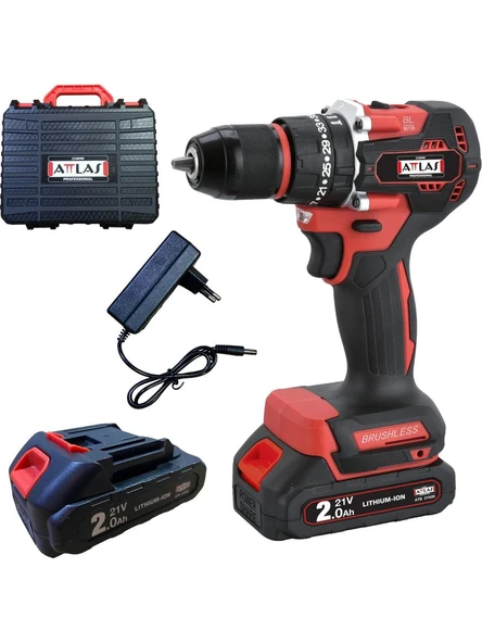 ATTLAS Atb 21 Blpd-202c 2x 2.0 Ah Çift Akülü Kömürsüz Darbeli Matkap  - A0104075 ürün görseli 1