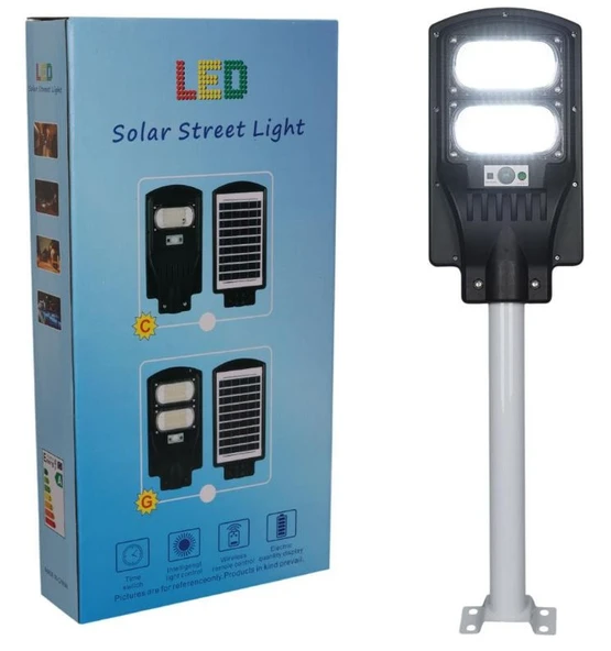 Solar Ledli Kumandalı 200Watt Sokak Lambası ürün görseli 1