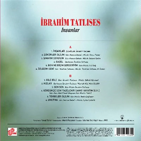İbrahim Tatlıses İnsanlar - Plak - Resim 2
