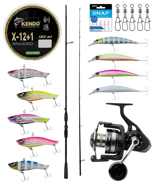 Yek Outdoor Pro Spin Seti Okuma Psycho Stick Game 243cm Ex-Fast 15-40gr 2 Parça Olta Kamışı&Savage Gear SGS8 4000 FD 8+1BB Olta Makinesi ürün görseli 1