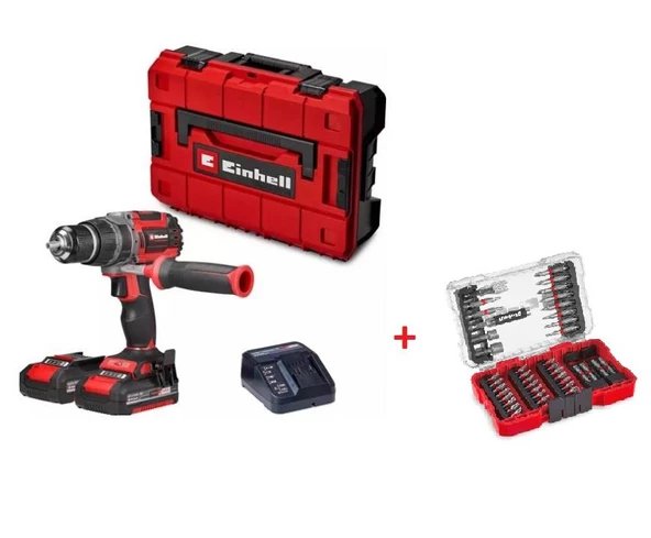 Einhell Professional TP-CD 18/70 Li-i BL (2x2,0Ah)  Akülü Darbeli Vidalama  + Einhell Vidalama Uç Seti 42 parça M-CASE kutu ürün görseli 1