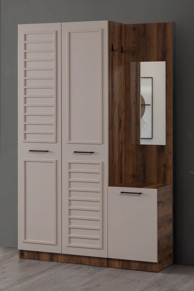 Portmanto Polo Askılıklı Aynalı Portmanto Vestiyer Ayakkabılık ürün görseli 1