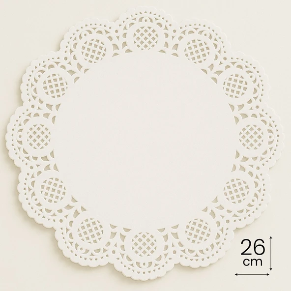 Dantel Kağıt Pasta Altlığı 100 adet 26 cm ürün görseli 1