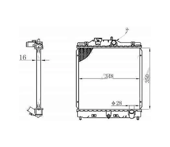Radyatör Su Cıvıc 92-00 26mm M-t Brazıng ürün görseli 1