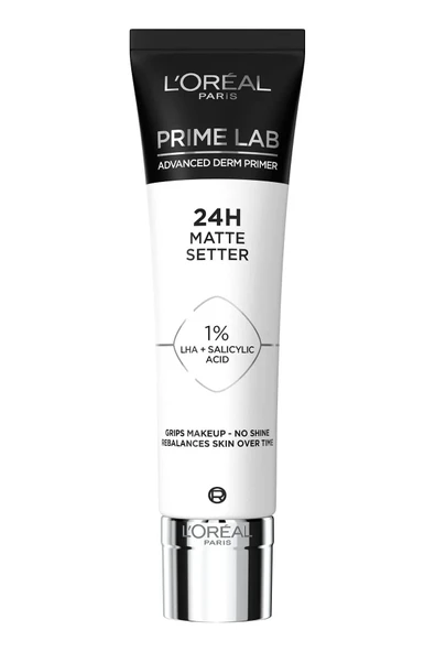 Loreal Paris Prime Lab 24H Matte Setter Matlaştırıcı Salisilik Asit İçeren Primer Makyaj Bazı 30 ml ürün görseli 1