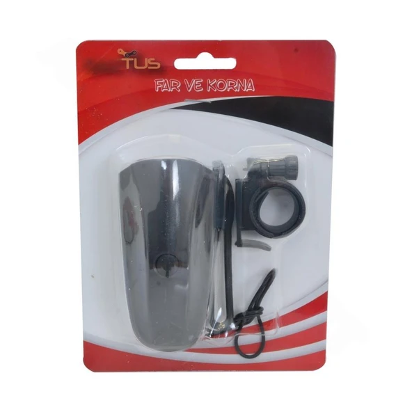 BİSİKLET KORNA - ÖN FAR [45 LUMEN] ALARM DÜĞMELİ ÇOK SESLİ [PİL DAHİL] RCTS-575J-B ürün görseli 1