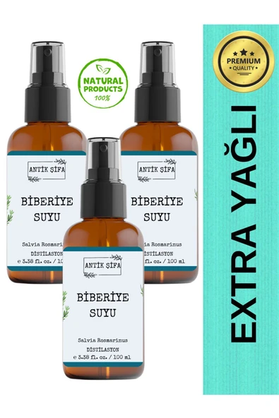 Antik Şifa Biberiye Suyu 300 ml - (3 X 100ml ) Sebum/yağ Dengeleyici Tonik ürün görseli 1