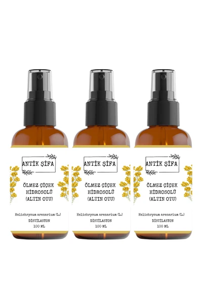 Antik Şifa %100 Saf Ölmez Çiçek Suyu - Altınotu Hidrosolü (3 X 100ML) ürün görseli 1
