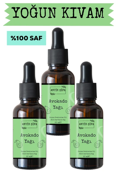 Antik Şifa Avokado Yağı (3 X 20 ML)- %100 Seyreltilmemiş, Doğal Avokado Taşıyıcı Yağ ürün görseli 1