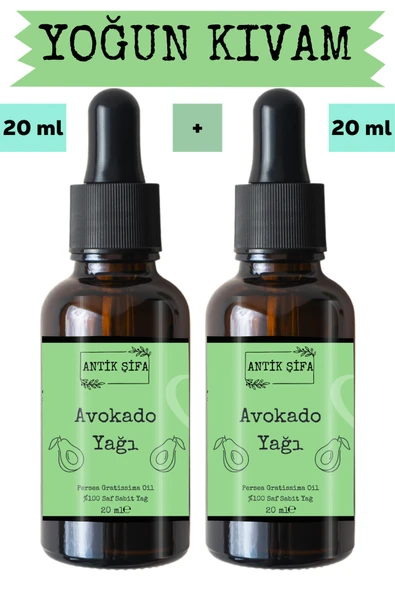 Antik Şifa Avokado Yağı (2 X 20 ML) - %100 Seyreltilmemiş, Doğal Avokado Sabit Yağ ürün görseli 1