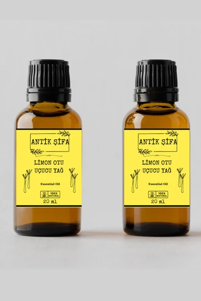 Antik Şifa %100 Saf Limon Otu Uçucu Yağı - (2 X 20 ML) ürün görseli 1