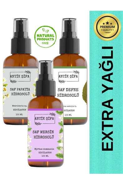 Antik Şifa Deep Hair Hidrosol Seti - Papatya, Defne Ve Mersin Suyu (3 X 100ml) ürün görseli 1
