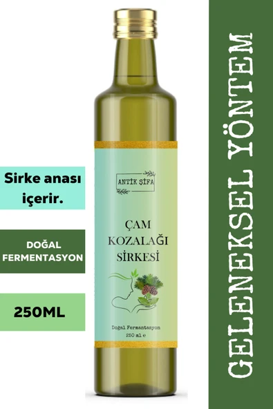 Antik Şifa Çam Kozalağı Sirkesi 250 ml - Doğal Fermantasyon Geleneksel yöntem üretim ürün görseli 1