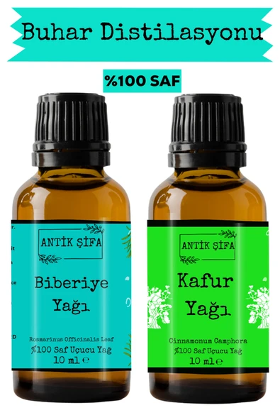 Antik Şifa Biberiye Yağı Ve Kafur Uçucu Yağı (10ML 10 ML)- %100 Seyreltilmemiş, Doğal ürün görseli 1