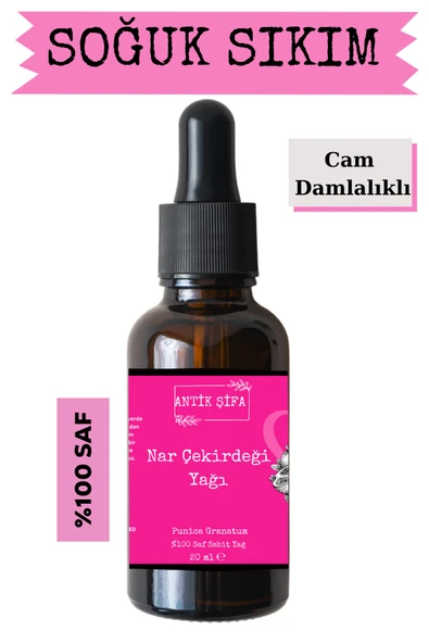 Antik Şifa Nar Çekirdeği Yağı (20 ML) -%100 Seyreltilmemiş, Doğal Soğuk Sıkım Nar Yağı ürün görseli 1