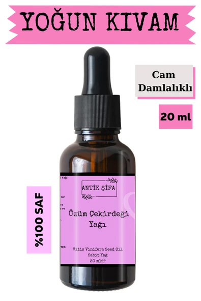 Antik Şifa Üzüm Çekirdeği Yağı (20 ML)-%100 Seyreltilmemiş, Doğal Taşıyıcı Sabit Yağ ürün görseli 1