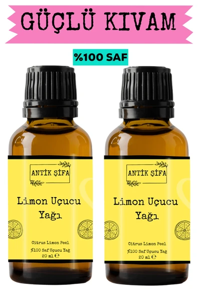 Antik Şifa %100 Saf Limon Kabuğu Yağı - (2 X 20 Ml) ürün görseli 1