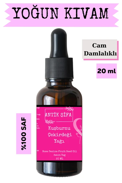 Antik Şifa Kuşburnu Çekirdeği Yağı (20 M)l - % 100 Saf Soğuk Sıkım Kuşburnu Yağı ürün görseli 1
