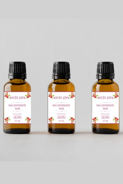 Antik Şifa %100 Saf Nar Çekirdeği Yağı - (3 X 20 Ml) ürün görseli 1
