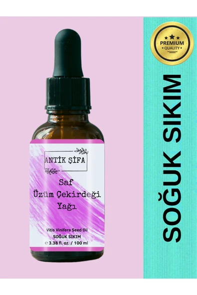 Antik Şifa Saf Üzüm Çekirdeği Yağı 100 ml - Soğuk Sıkım Üzüm Çekirdeği Yağı ürün görseli 1