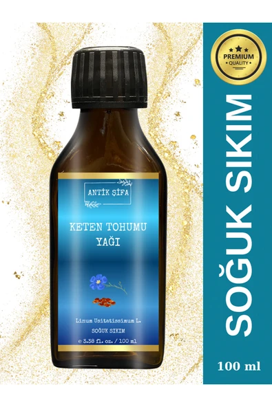 Antik Şifa Keten Tohumu Yağı 100 ml - %100 Saf, Doğal Soğuk Sıkım 2024 Yerli Üretim ürün görseli 1