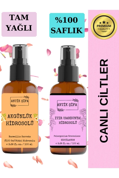 Antik Şifa Akgünlük Suyu Ve Itır Suyu (100ML 100ML) - Doğal Ak Günlük, Sığla Ve Sardunya Hidrosolü ürün görseli 1