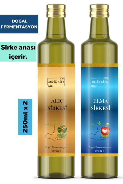 Antik Şifa Alıç Sirkesi ve Elma Sirkesi ( 250 ml + 250 ml ) - Doğal Fermente ürün görseli 1