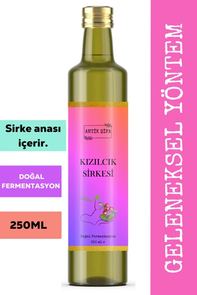 Antik Şifa Kızılcık Sirkesi 250 ml- Doğal fermantasyon kızılcık Sirkesi Geleneksel ürün görseli 1