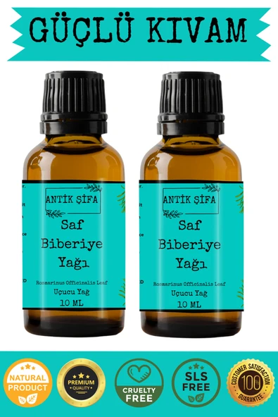 Antik Şifa Biberiye Yağı (10ml + 10 ml)- %100 Saf Seyreltilmemiş Biberiye Uçucu Yağı ürün görseli 1