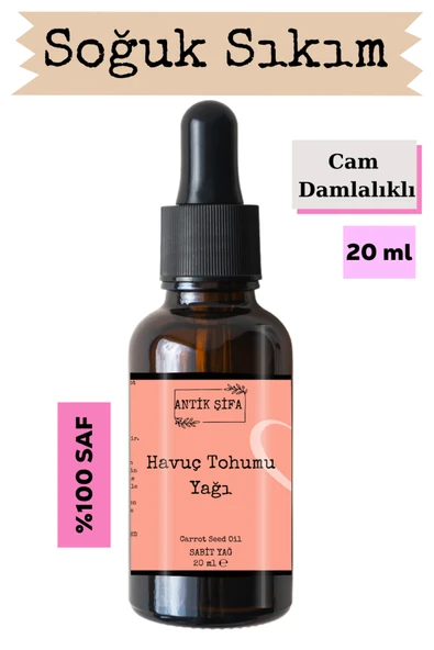 Antik Şifa Havuç Tohumu Yağı 20 ml - %100 Soğuk Sıkım Saf Havuç Yağı ürün görseli 1