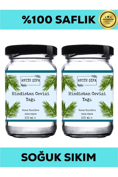 Antik Şifa %100 Saf Hindistan Cevizi Yağı - Soğuk Sıkım (2 X 100ML) ürün görseli 1