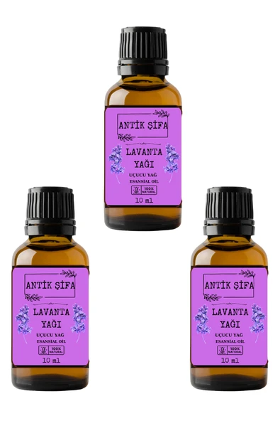 Antik Şifa %100 Saf Lavanta Uçucu Yağı - (3 X 10ml) ürün görseli 1