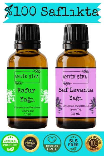 Antik Şifa Kafur Yağı Ve Lavanta Yağı (10ML 10ML)-%100 Saf Uçucu Yağlar ürün görseli 1