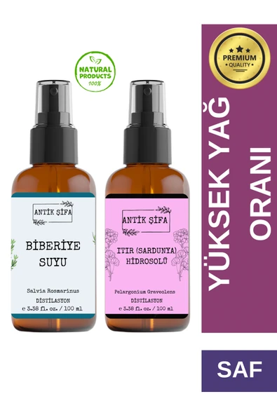 Antik Şifa Biberiye Suyu Ve Sardunya Suyu Seti -nemlendirici Ve Besleyici Hidrosolü Seti (2X100ML) ürün görseli 1