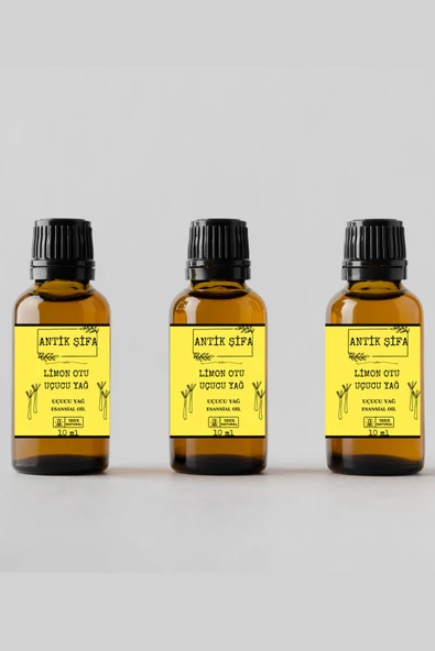 Antik Şifa %100 Saf Limon Otu Uçucu Yağı - (3 X 10 ML) ürün görseli 1