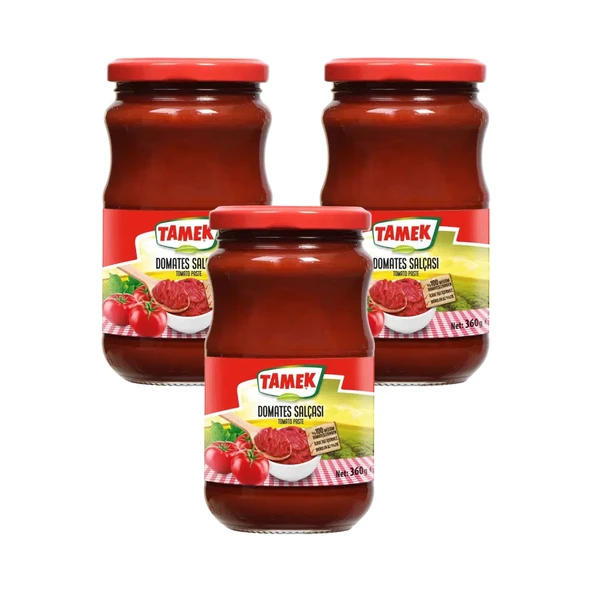 Tamek Domates Salçası 360 gr Cam x 3 Adet ürün görseli 1