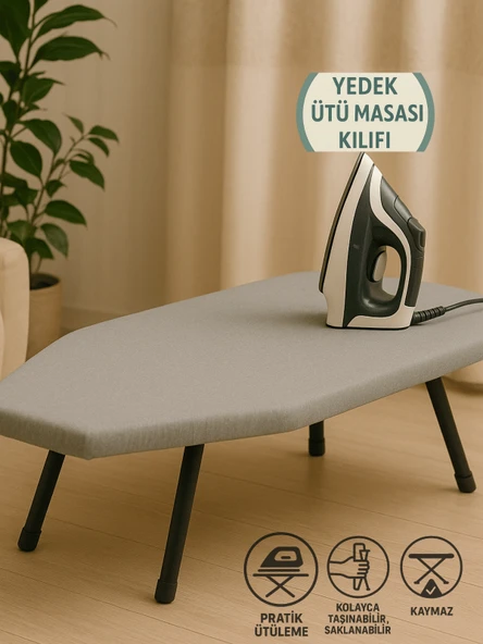 Beylini Mini Ütü Masası Pratik Konforlu Taşınabilir Portatif Hafif Asılabilir Seyahat Kompakt Ütü Masa 38x88 ürün görseli 1