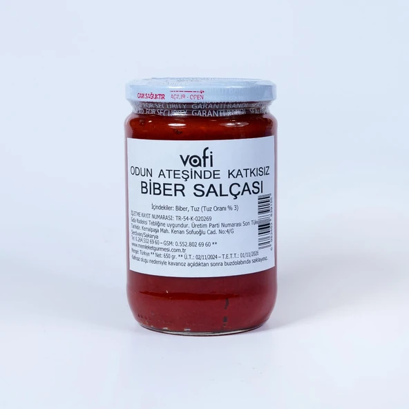 Vafi Odun Ateşi Tatlı Biber Salçası 650 gr 1 ADET ürün görseli 1