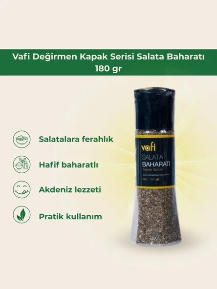 Vafi Değirmen Kapak Serisi Salata Baharatı 180 gr 1 ADET ürün görseli 1