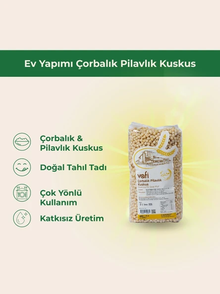 Ev Yapımı Çorbalık Pilavlık Kuskus 500 gr MG 1 ADET ürün görseli 1