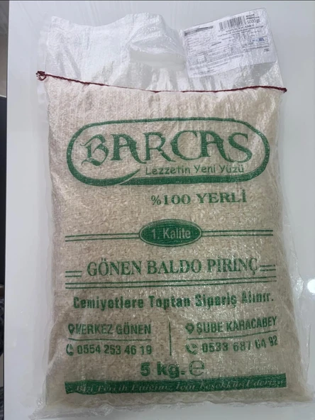 BARCAS 5 KG GÖNEN BALDO PİRİNÇ ürün görseli 1