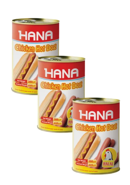 HANA HOT DOGS ( PİLİÇ SOSİS ) 400 GR X3 ADET ürün görseli 1