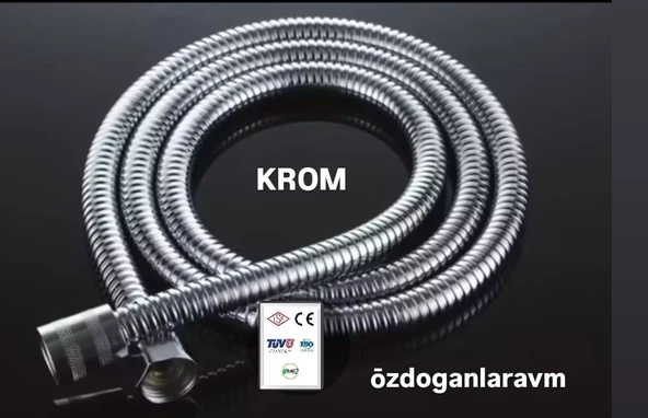Krom Paslamaz Banyo Duş Hortumu 150 cm ürün görseli 1