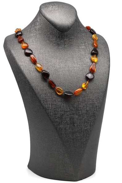 Damla Kehribar Kolye - 54 cm - Resim 2