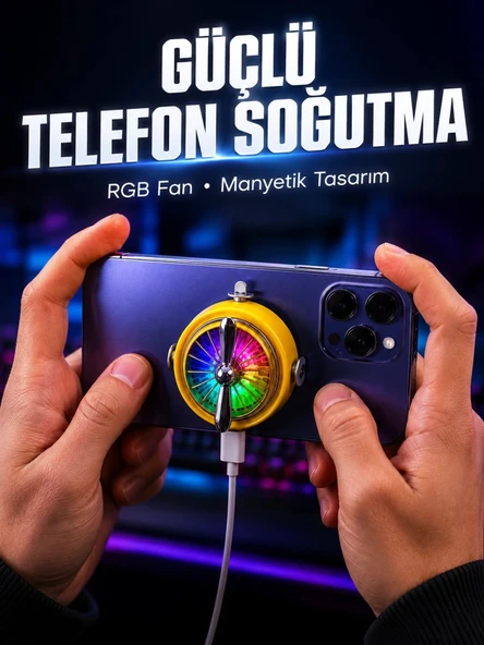 Mobil Lar İçin Rgb Işıklı Telefon Soğutucu ürün görseli 1